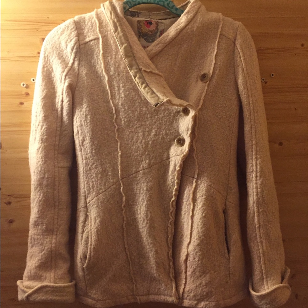 Free People  light pink Wool Peacoat